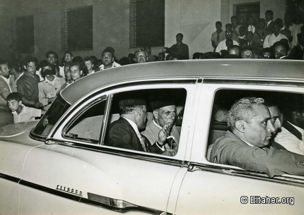 1956 - Eltaher and Bourguiba in official car
